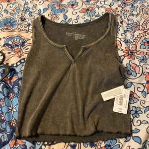 Rust Gray crop top